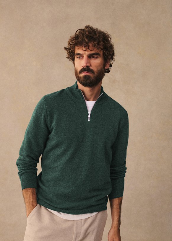 Matthis Sweater - Dark Mottled Green 4 Matthis Sweater - Dark Mottled Green