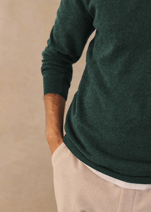 Matthis Sweater - Dark Mottled Green 5 Matthis Sweater - Dark Mottled Green