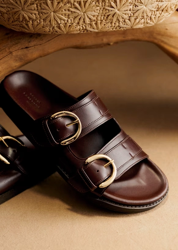 Lenny low mules - Smooth Chocolate