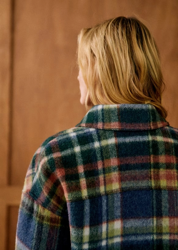 Armance Jacket - Blue Green Rust Tiles