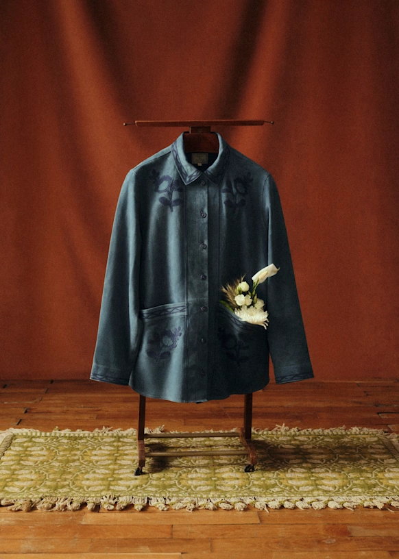 Will Jacket - Sézane x Baziszt - Beige with Primrose Ecru Embroidery