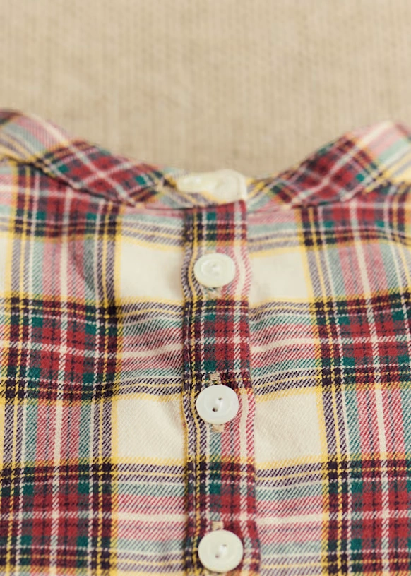 Sacha Shirt - Ecru / Red Checks