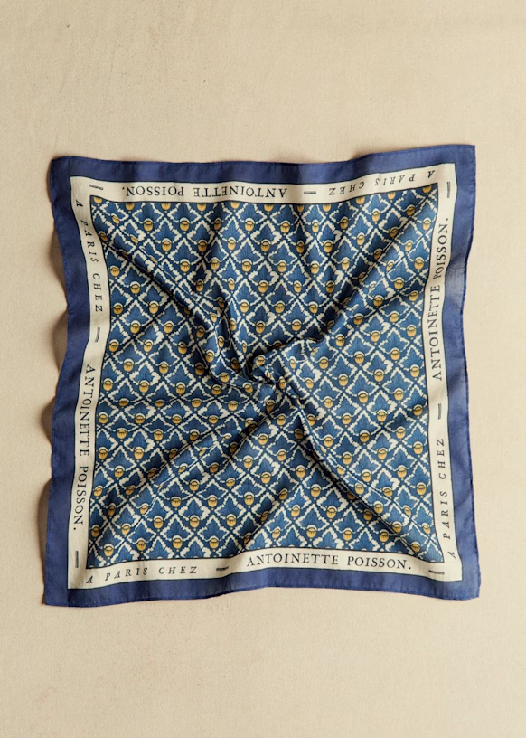 Gaston Scarf - Sézane x Antoinette Poisson - Blue Hazelnuts Print 3 Gaston Scarf - Sézane x Antoinette Poisson - Blue Hazelnuts Print