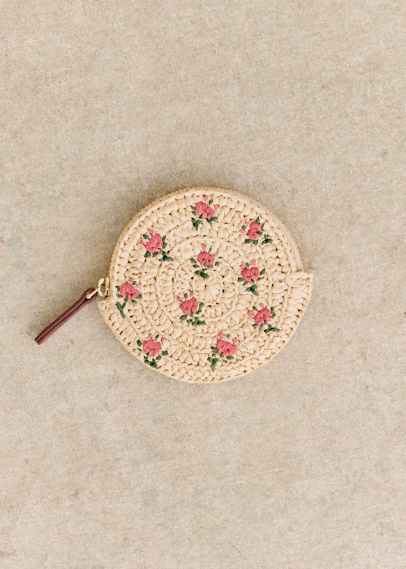 Nicole Coin Purse - Embroidered Flowers 4 Nicole Coin Purse - Embroidered Flowers
