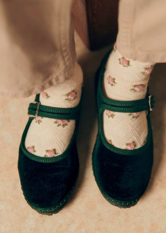 Calcetines Julia - Crudo Flores