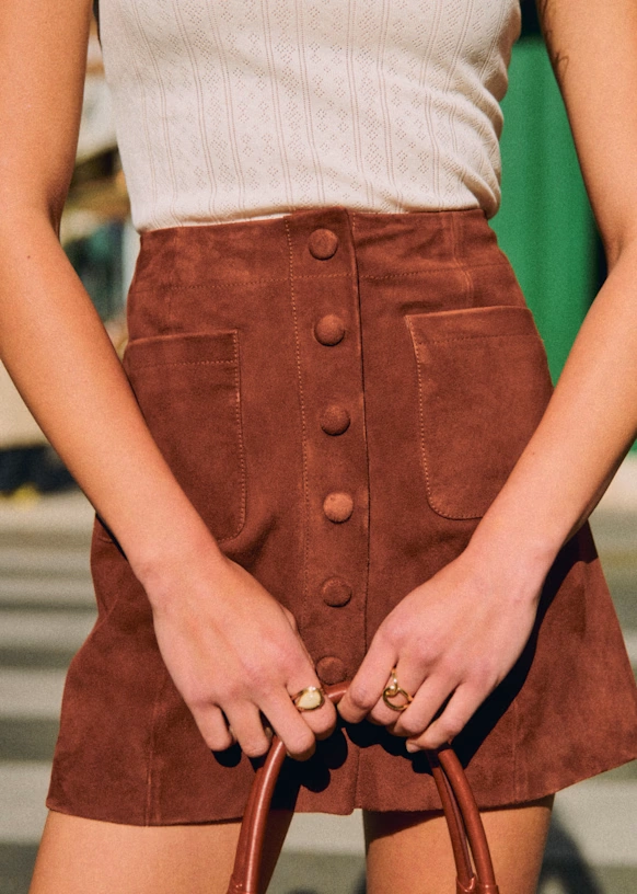 Nehir Skirt - Brown