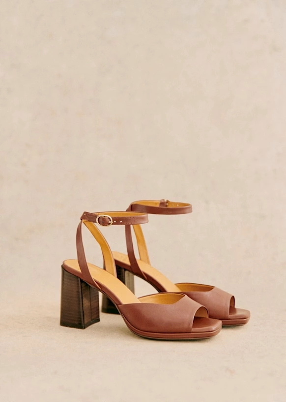 Sandalias High Maxine - Cámel Liso 2 Sandalias High Maxine - Cámel Liso