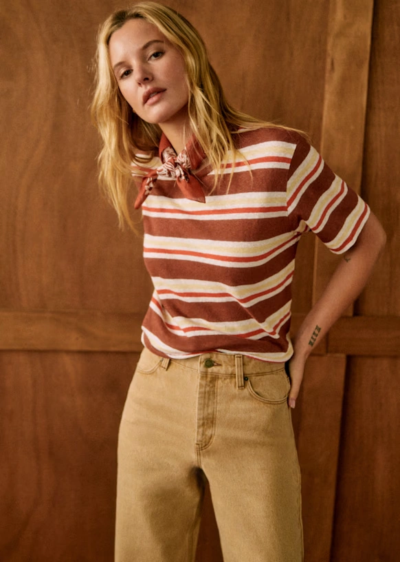 Martha T-Shirt - Havana / Yellow / Brick