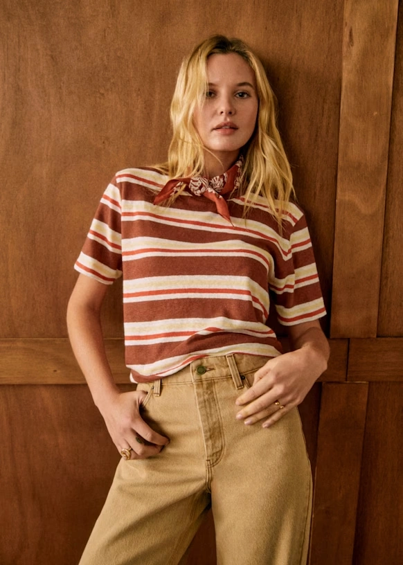 Martha T-Shirt - Havana / Yellow / Brick
