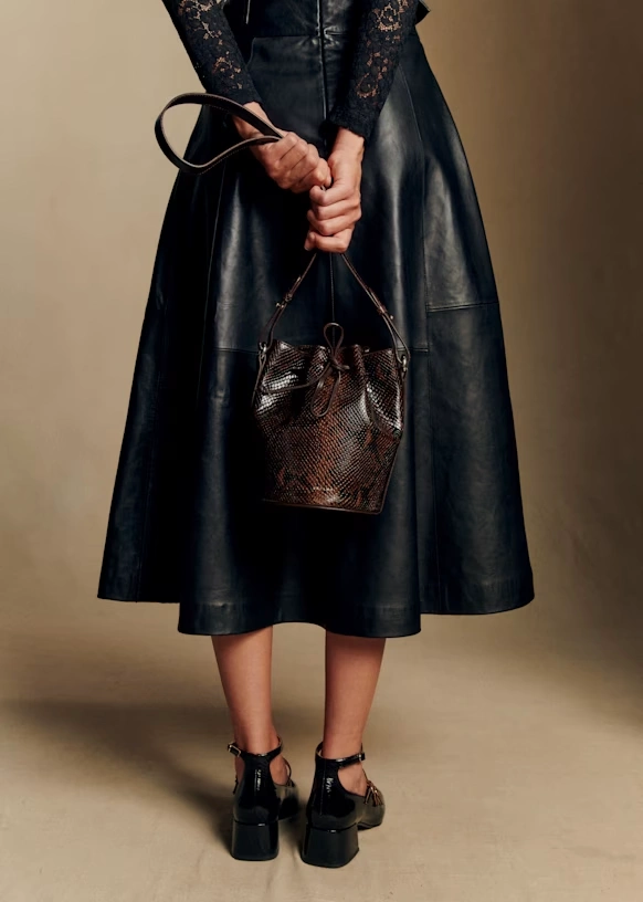 Bolso Mini Farrow - Marrón Pitón