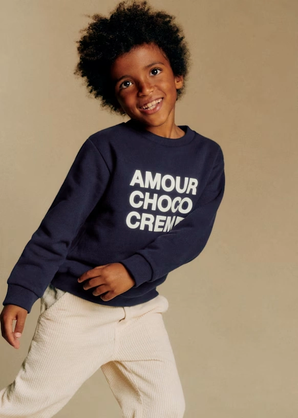 Sudadera Amour Choco Crème - Azul marino / Crudo