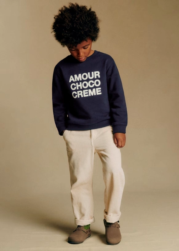 Sudadera Amour Choco Crème - Azul marino / Crudo