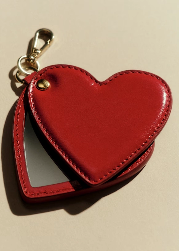 Michela Mirror Keychain - Vintage Red
