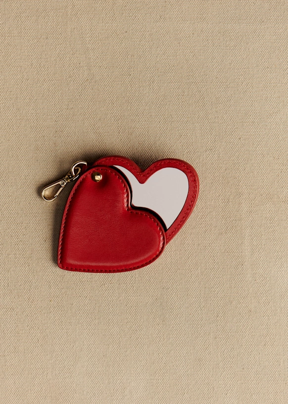 Michela Mirror Keychain - Vintage Red